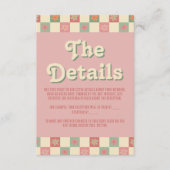 Details zu Retro und Groovy 70er Hochzeiten Begleitkarte (Vorderseite)