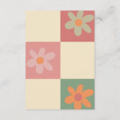 Details zu Retro und Groovy 70er Hochzeiten Begleitkarte (Rückseite)