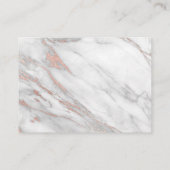 DETAILS ZU Rose-Goldfolie-Herzmonogrammen Begleitkarte (Rückseite)