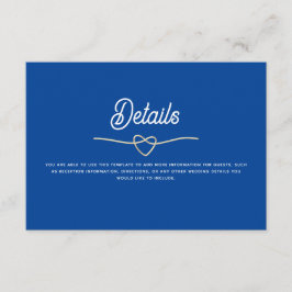 Details zu Royal Blue Wedding Begleitkarte
