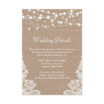 Details zu rustikalen Burlap String Lights Hochzei