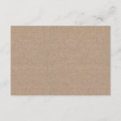 Details zu rustikalen Burlap String Lights Hochzei Begleitkarte (Rückseite)