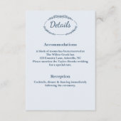 Details zu rustikalen Einfarben-Hochzeiten Begleitkarte (Vorderseite)