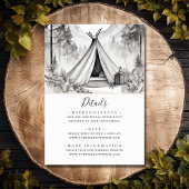 Details zu rustikalen Glamping Camping Forest Begleitkarte