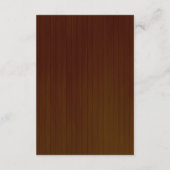 Details zu rustikalen Hochzeiten aus dunklem Holz Begleitkarte (Rückseite)