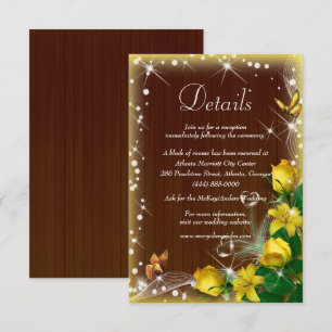 Details zu rustikalen Hochzeiten aus dunklem Holz Begleitkarte