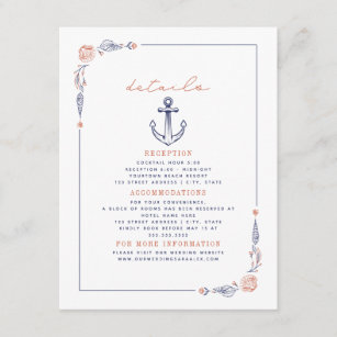 Details zu rustikalen Hochzeiten in Red & Blue Bea Begleitkarte