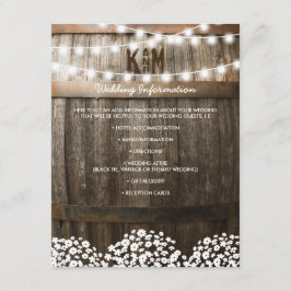 Details zu rustikalen Hochzeiten | Lichtzeichenfol Begleitkarte