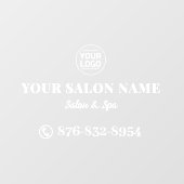 Details zu Salon-Kontakten Bearbeiten Fensteraufkleber (Blatt)