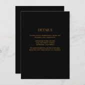 Details zu Schwarz/Gold-Hochzeiten Begleitkarte (Vorne/Hinten)