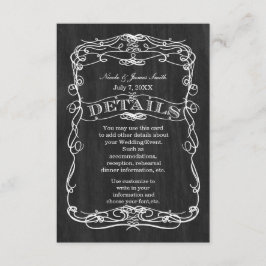 Details zu Schwarz-Holz- und Weißhochzeitungen Begleitkarte