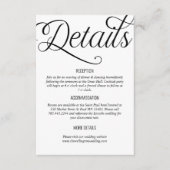 Details zu Schwarz-Weiß-Minimal-Hochzeiten Begleitkarte (Vorderseite)