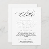 Details zu Schwarz-Weiß-Minimal-Hochzeiten Begleitkarte (Vorne/Hinten)