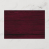 Details zu String Lights Burgundy Wedding Begleitkarte (Rückseite)