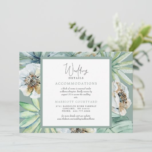 Details zu tropischen Foliage Einladung (Stehend Vorderseite)