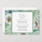 Details zu tropischen Foliage Einladung (Vorne/Hinten)