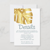 Details zu tropischen Goldhochzeiten Einladung (Vorderseite)