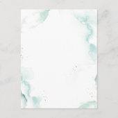 Details zu türkisfarbenem, blauem und grünem Wasse Begleitkarte (Rückseite)