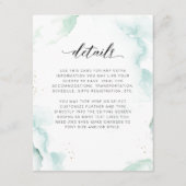 Details zu türkisfarbenem, blauem und grünem Wasse Begleitkarte (Vorderseite)