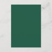 Details zu Veranstaltungen in Emerald Green Typogr Begleitkarte (Rückseite)