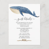 Details zu Whale Nautical Wedding Begleitkarte (Vorderseite)