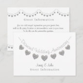 Details zum 60. Diamond Wedding Jubiläum Party Begleitkarte (Vorne/Hinten)