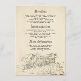 Details zum alten Buch Hochzeit - Informationen Begleitkarte