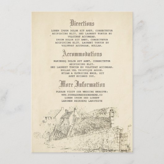 Details zum alten Buch Hochzeit - Informationen Begleitkarte (Vorderseite)