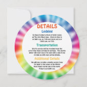 Details zum alten Hippie-Gefärbte Krawatte Einladung (Vorderseite)