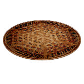 Details zum antiken Korb Schneidebrett (Ecke)