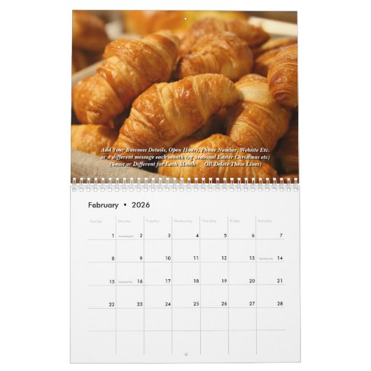 Details zum Bäckereinamen 20xx Brot hinzufügen Kalender (Feb 2026)
