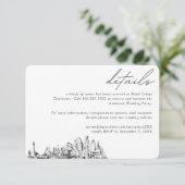 Details zum Baltimore Wedding Hotel Begleitkarte (Stehend Vorderseite)