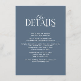 Details zum Blumenstrauß in Navy und Blütenrosa Begleitkarte