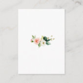Details zum Blush Floral Wedding Handwriting Begleitkarte (Rückseite)