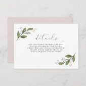 Details zum Blushing von Spries mit rosa Rückseite Begleitkarte (Vorne/Hinten)