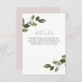 Details zum Blushing von Spries mit rosa Rückseite Begleitkarte (Vorne/Hinten)