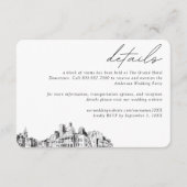 Details zum Boston Wedding Hotel Zimmerblock Begleitkarte (Vorderseite)