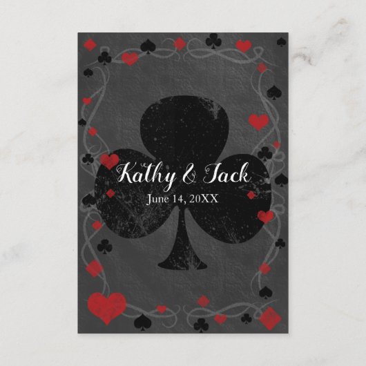 Details zum Casino Las Vegas Wedding Begleitkarte (Rückseite)