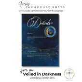 Details zum Celestial Midnight Blue Crescent Moon Begleitkarte