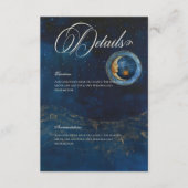 Details zum Celestial Midnight Blue Crescent Moon Begleitkarte (Vorderseite)