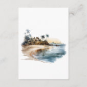 Details zum Coastal Chic Beach Wedding Begleitkarte (Rückseite)