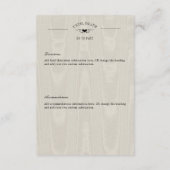 Details zum dunkelgotischen Black & Tan Raven Scri Begleitkarte (Rückseite)