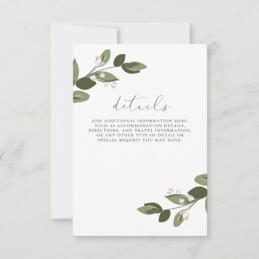 Details zum Erröten von Spries Einladung (Vorderseite)