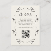 Details zum französischen Hochzeithandgezeichneten Begleitkarte (Vorderseite)