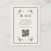 Details zum französischen Hochzeithandgezeichneten Begleitkarte (Vorderseite)