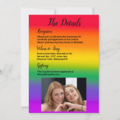 Details zum Gay Pride des Regenbogens Einladung (Vorderseite)