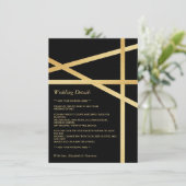 Details zum geometrischen Hochzeitsstil des Golden Begleitkarte (Stehend Vorderseite)
