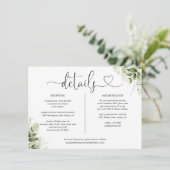 Details zum grünen Herz Skript Einladung (Stehend Vorderseite)