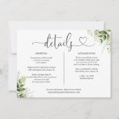 Details zum grünen Herz Skript Einladung (Vorderseite)