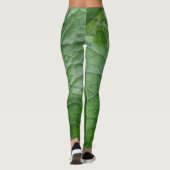 Details zum grünen Leaf Leggings (Rückseite)